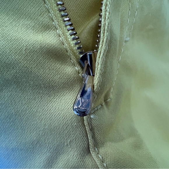 Louis Vuitton cropped ankle jeans gold side zippers Sz 0 - Picture 9 of 16